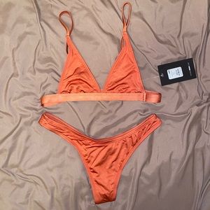 Rust orange Fashion Nova 2 piece thong bikini set | brand new w tags